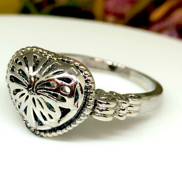 14kw Gold Filled Butterfly Heart Ring - Picture 1 of 10